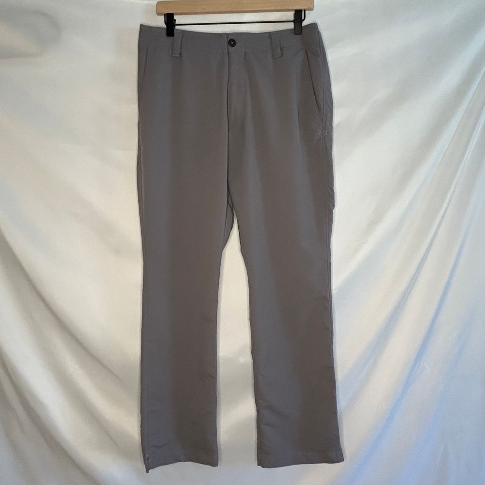 Under‎ Armour Men's Gray Performance Golf Pants Straight Leg Comfort 36/32
